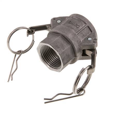 Camlock DN 25 (1'') Aluminium Coupling Rp 1'' Female Thread Type D MIL-C-27487