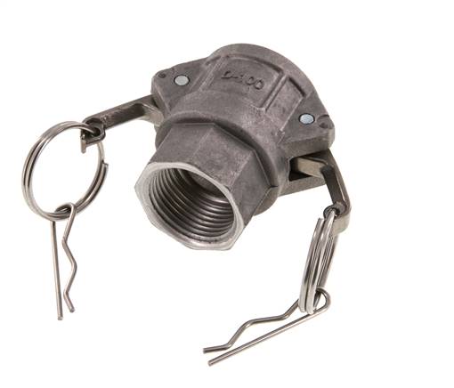 Camlock DN 25 (1'') Aluminium Coupling Rp 1'' Female Thread Type D MIL-C-27487