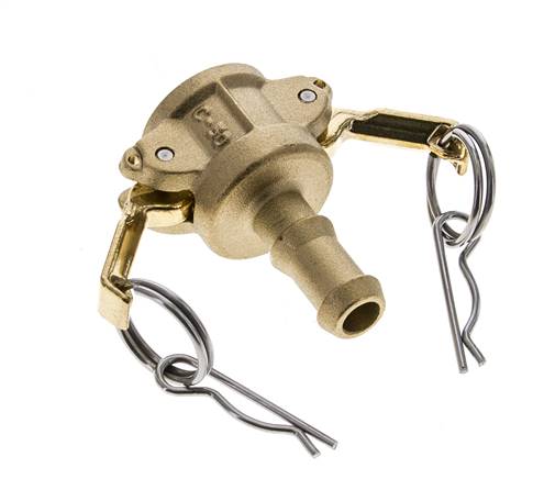 Camlock DN 15 (1/2'') Brass Coupling Hose Pillar (13 mm) Type C MIL-C-27487