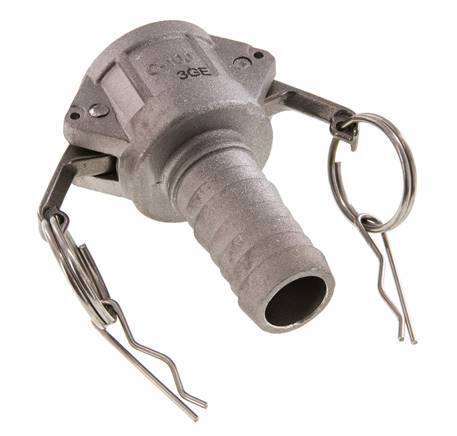 Camlock DN 25 (1'') Aluminium Coupling Hose Pillar (25 mm) Type C MIL-C-27487