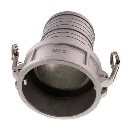 Camlock DN 90 (4'') Aluminium Coupling Hose Pillar (100 mm) Type C MIL-C-27487