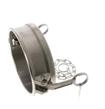Camlock DN 120 (5'') Stainless Steel Coupling End Cap Type DC MIL-C-27487