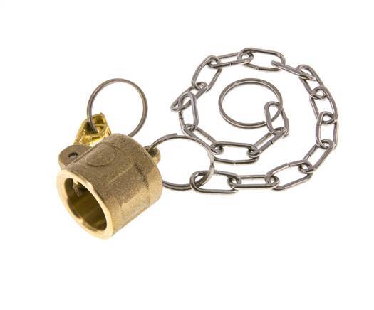 Camlock DN 15 (1/2'') Brass Coupling End Cap Type DC MIL-C-27487