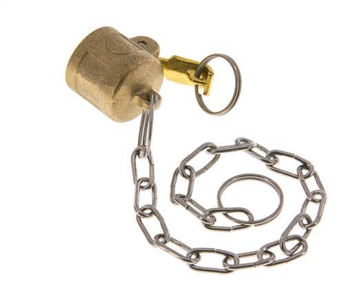 Camlock DN 15 (1/2'') Brass Coupling End Cap Type DC MIL-C-27487