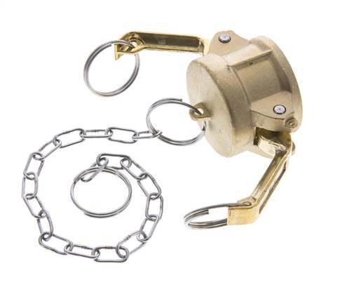 Camlock DN 32 (1 1/4'') Brass Coupling End Cap Type DC MIL-C-27487