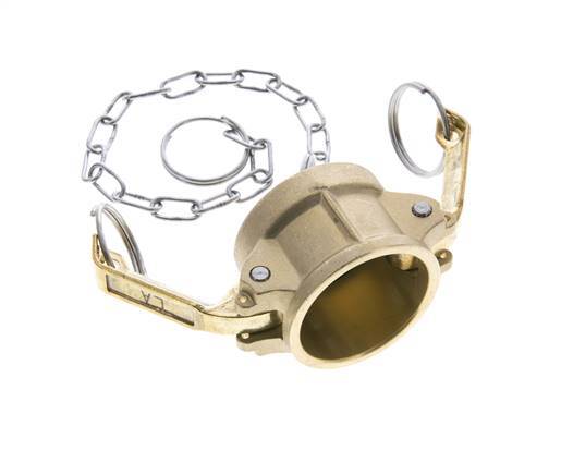 Camlock DN 32 (1 1/4'') Brass Coupling End Cap Type DC MIL-C-27487
