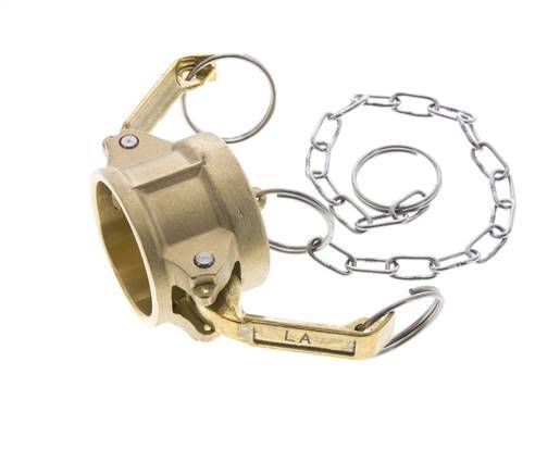 Camlock DN 32 (1 1/4'') Brass Coupling End Cap Type DC MIL-C-27487