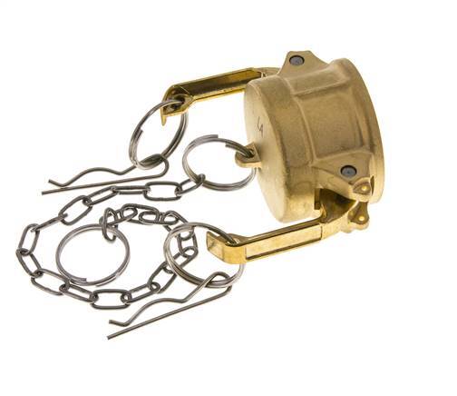 Camlock DN 40 (1 1/2'') Brass Coupling End Cap Type DC MIL-C-27487