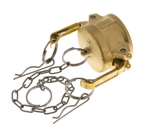 Camlock DN 40 (1 1/2'') Brass Coupling End Cap Type DC MIL-C-27487