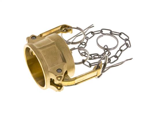 Camlock DN 40 (1 1/2'') Brass Coupling End Cap Type DC MIL-C-27487