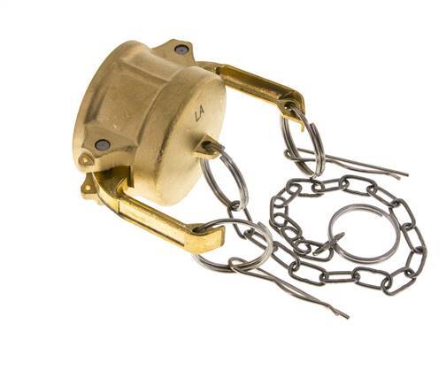 Camlock DN 40 (1 1/2'') Brass Coupling End Cap Type DC MIL-C-27487