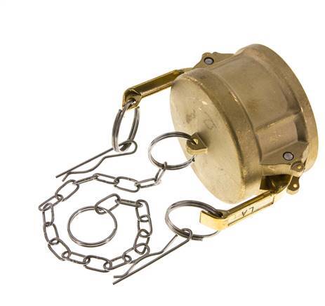 Camlock DN 60 (2 1/2'') Brass Coupling End Cap Type DC MIL-C-27487