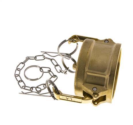 Camlock DN 60 (2 1/2'') Brass Coupling End Cap Type DC MIL-C-27487