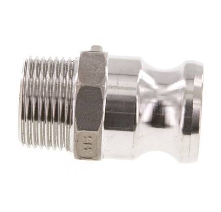 Camlock DN 25 (1'') Stainless Steel Coupling R 1'' Male Thread Type F MIL-C-27487