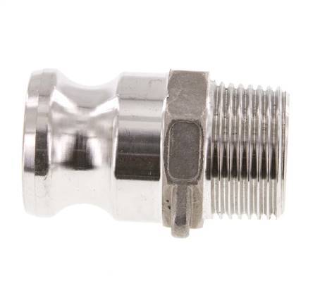 Camlock DN 25 (1'') Stainless Steel Coupling R 1'' Male Thread Type F MIL-C-27487