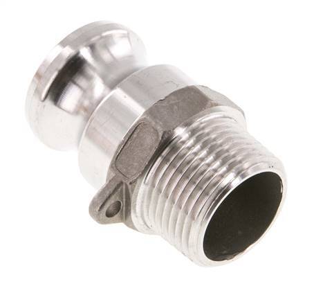 Camlock DN 25 (1'') Stainless Steel Coupling R 1'' Male Thread Type F MIL-C-27487