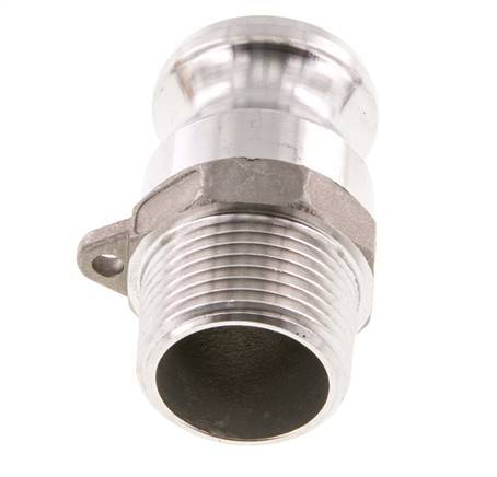 Camlock DN 25 (1'') Stainless Steel Coupling R 1'' Male Thread Type F MIL-C-27487