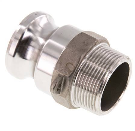 Camlock DN 40 (1 1/2'') Stainless Steel Coupling R 1 1/2'' Male Thread Type F MIL-C-27487