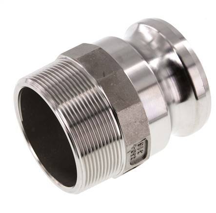 Camlock DN 60 (2 1/2'') Stainless Steel Coupling R 2 1/2'' Male Thread Type F MIL-C-27487