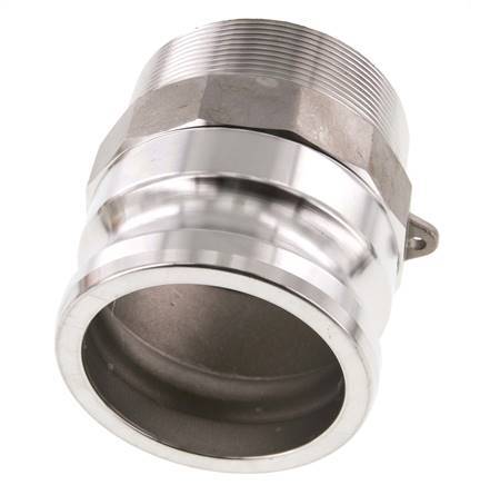 Camlock DN 75 (3'') Stainless Steel Coupling R 3'' Male Thread Type F MIL-C-27487