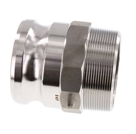 Camlock DN 75 (3'') Stainless Steel Coupling R 3'' Male Thread Type F MIL-C-27487