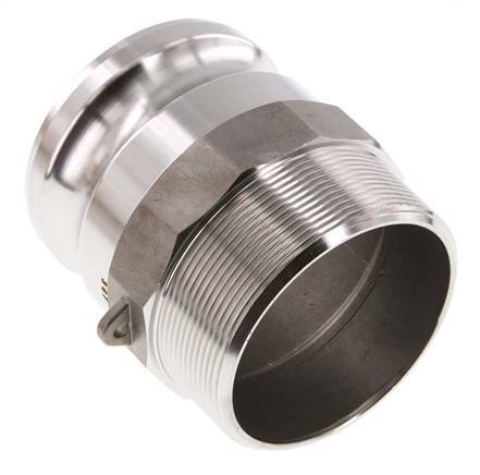 Camlock DN 75 (3'') Stainless Steel Coupling R 3'' Male Thread Type F MIL-C-27487