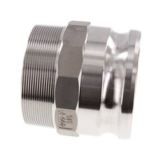 Camlock DN 90 (4'') Stainless Steel Coupling R 4'' Male Thread Type F MIL-C-27487