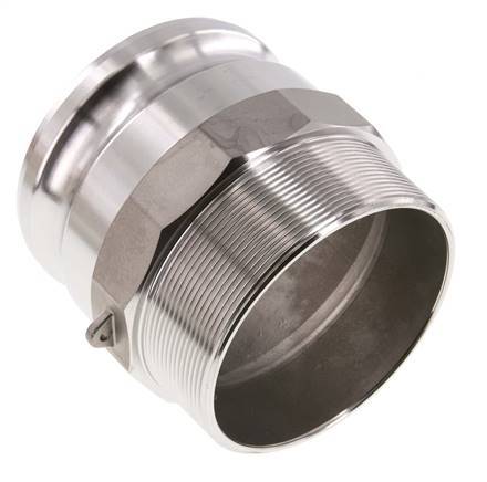 Camlock DN 90 (4'') Stainless Steel Coupling R 4'' Male Thread Type F MIL-C-27487