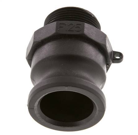 Camlock DN 40 (1 1/2'') Polypropylene Coupling R 1 1/4'' Male Thread Type F MIL-C-27487 [2 Pieces]