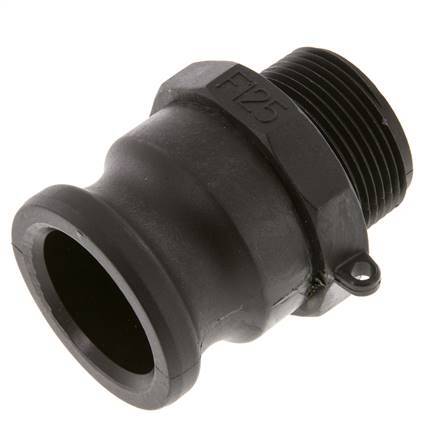 Camlock DN 40 (1 1/2'') Polypropylene Coupling R 1 1/4'' Male Thread Type F MIL-C-27487 [2 Pieces]