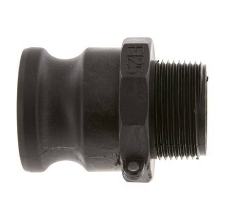 Camlock DN 40 (1 1/2'') Polypropylene Coupling R 1 1/4'' Male Thread Type F MIL-C-27487 [2 Pieces]