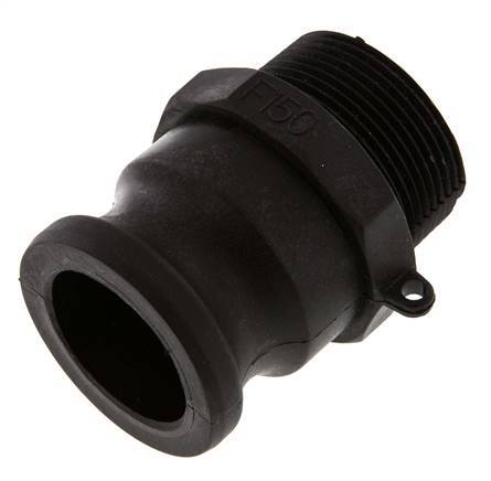 Camlock DN 40 (1 1/2'') Polypropylene Coupling R 1 1/2'' Male Thread Type F MIL-C-27487 [2 Pieces]