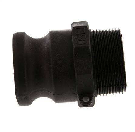 Camlock DN 40 (1 1/2'') Polypropylene Coupling R 1 1/2'' Male Thread Type F MIL-C-27487 [2 Pieces]