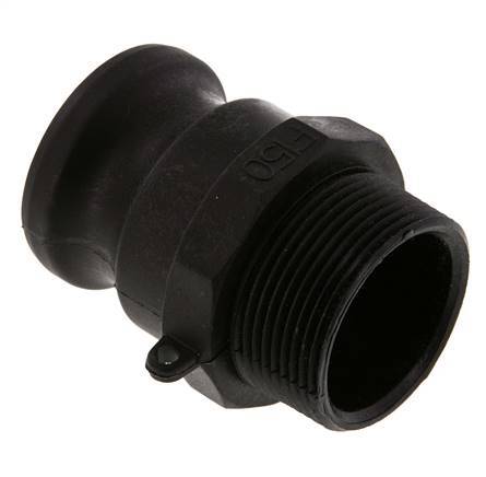 Camlock DN 40 (1 1/2'') Polypropylene Coupling R 1 1/2'' Male Thread Type F MIL-C-27487 [2 Pieces]