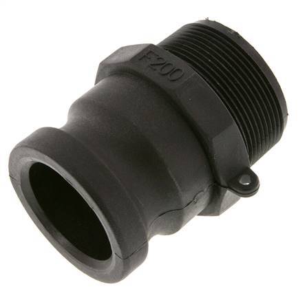 Camlock DN 50 (2'') Polypropylene Coupling R 2'' Male Thread Type F MIL-C-27487