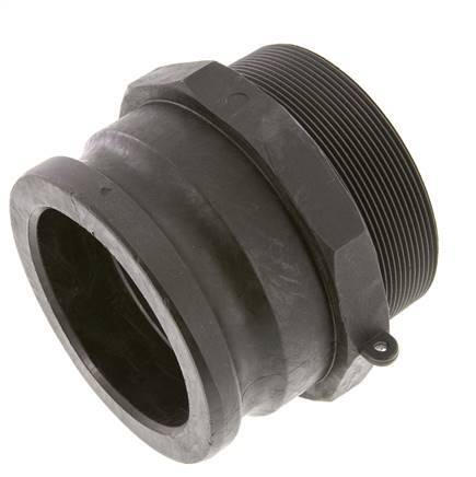 Camlock DN 90 (4'') Polypropylene Coupling R 4'' Male Thread Type F MIL-C-27487