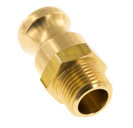 Camlock DN 15 (1/2'') Brass Coupling R 1/2'' Male Thread Type F MIL-C-27487