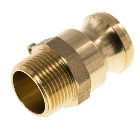 Camlock DN 25 (1'') Brass Coupling R 1'' Male Thread Type F MIL-C-27487