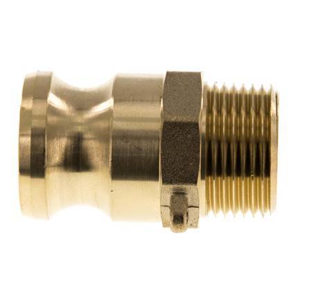 Camlock DN 25 (1'') Brass Coupling R 1'' Male Thread Type F MIL-C-27487
