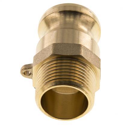 Camlock DN 25 (1'') Brass Coupling R 1'' Male Thread Type F MIL-C-27487