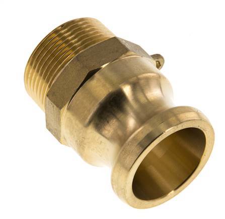 Camlock DN 32 (1 1/4'') Brass Coupling R 1 1/4'' Male Thread Type F MIL-C-27487