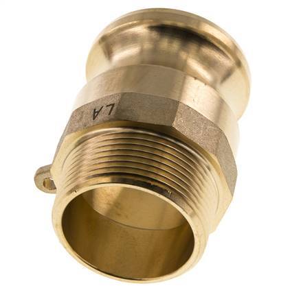 Camlock DN 40 (1 1/2'') Brass Coupling R 1 1/2'' Male Thread Type F MIL-C-27487