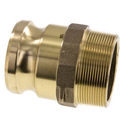 Camlock DN 60 (2 1/2'') Brass Coupling R 2 1/2'' Male Thread Type F MIL-C-27487