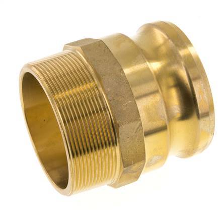 Camlock DN 75 (3'') Brass Coupling R 3'' Male Thread Type F MIL-C-27487