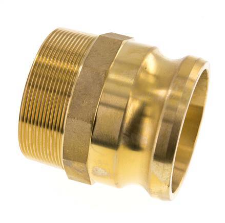 Camlock DN 75 (3'') Brass Coupling R 3'' Male Thread Type F MIL-C-27487