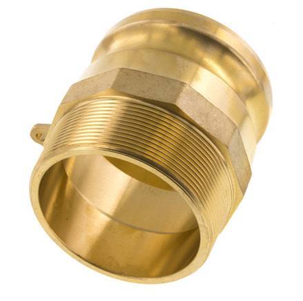 Camlock DN 75 (3'') Brass Coupling R 3'' Male Thread Type F MIL-C-27487