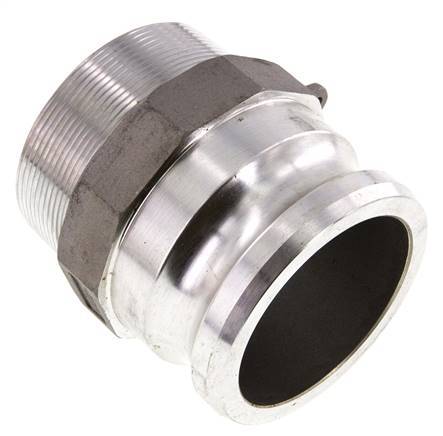 Camlock DN 75 (3'') Aluminium Coupling R 3'' Male Thread Type F MIL-C-27487