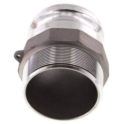 Camlock DN 75 (3'') Aluminium Coupling R 3'' Male Thread Type F MIL-C-27487