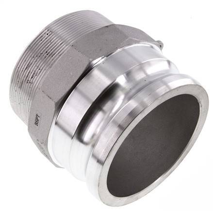 Camlock DN 90 (4'') Aluminium Coupling R 4'' Male Thread Type F MIL-C-27487