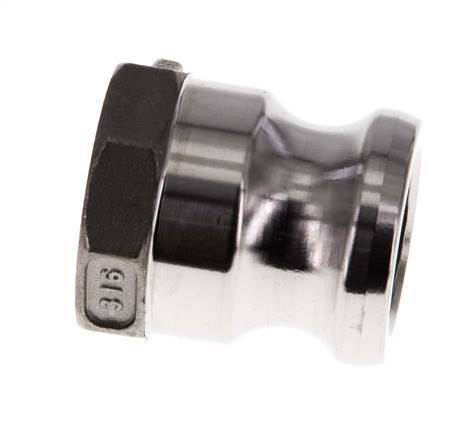 Camlock DN 25 (1'') Stainless Steel Coupling Rp 1'' Female Thread Type A MIL-C-27487